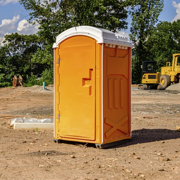 how often are the porta potties cleaned and serviced during a rental period in Stanley